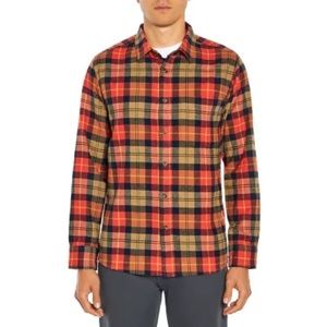 Eddie Bauer men’s Bristol flannel plaid button up down long sleeve shirt small